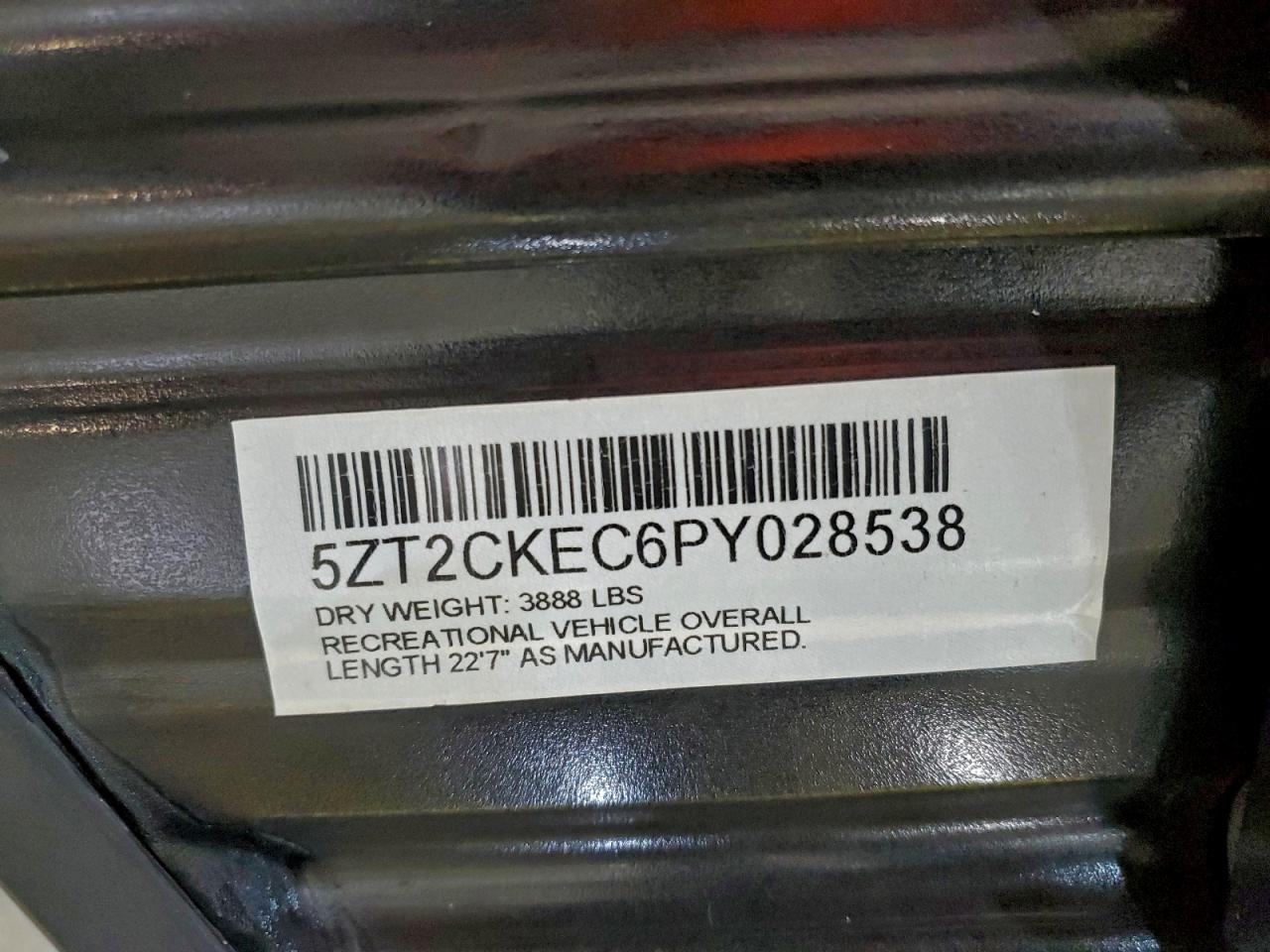2023 Cherokee By Forest R Wolf Pup Series M-16 VIN: 5ZT2CKEC6PY028538 Lot: 94168155