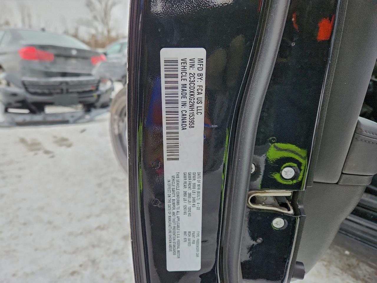 2022 Dodge Charger Police VIN: 2C3CDXKG2NH153958 Lot: 95822335