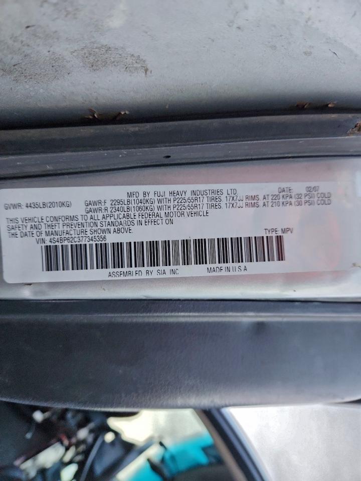 2007 Subaru Outback Outback 2.5I Limited VIN: 4S4BP62C377345356 Lot: 97794705