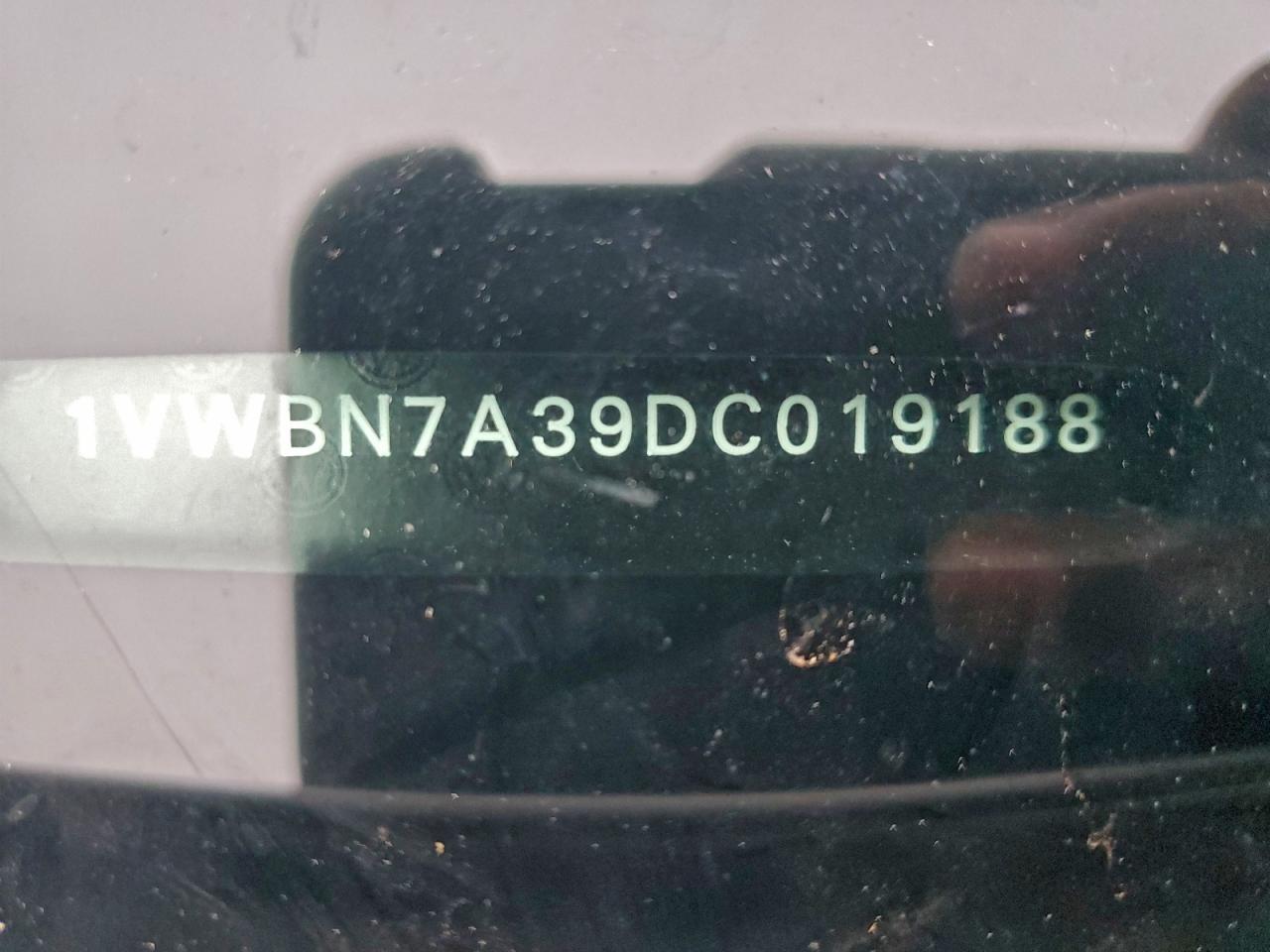2013 Volkswagen Passat Se VIN: 1VWBN7A39DC019188 Lot: 95533805