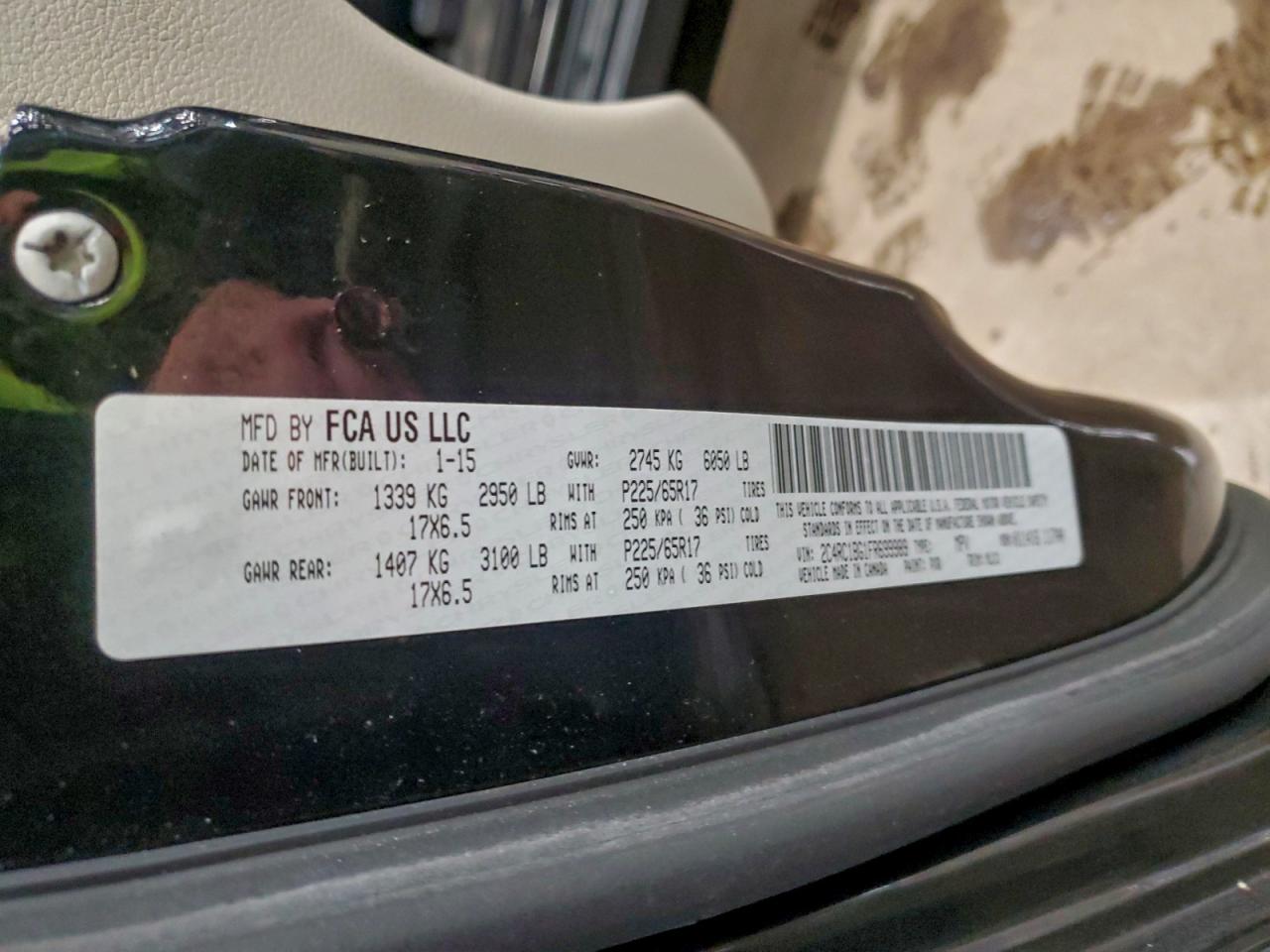 2015 Chrysler Town & Country Touring VIN: 2C4RC1BG1FR699989 Lot: 97246385