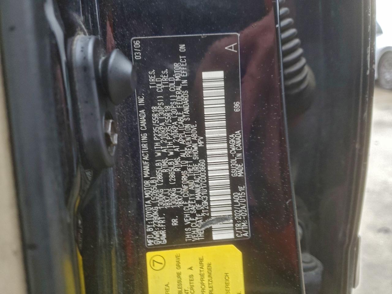 2007 Lexus Rx 350 VIN: 2T2GK31U17C003660 Lot: 94748745