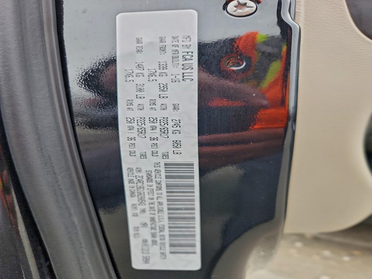 2016 Chrysler Town & Country Touring VIN: 2C4RC1BG1GR280543 Lot: 94668475