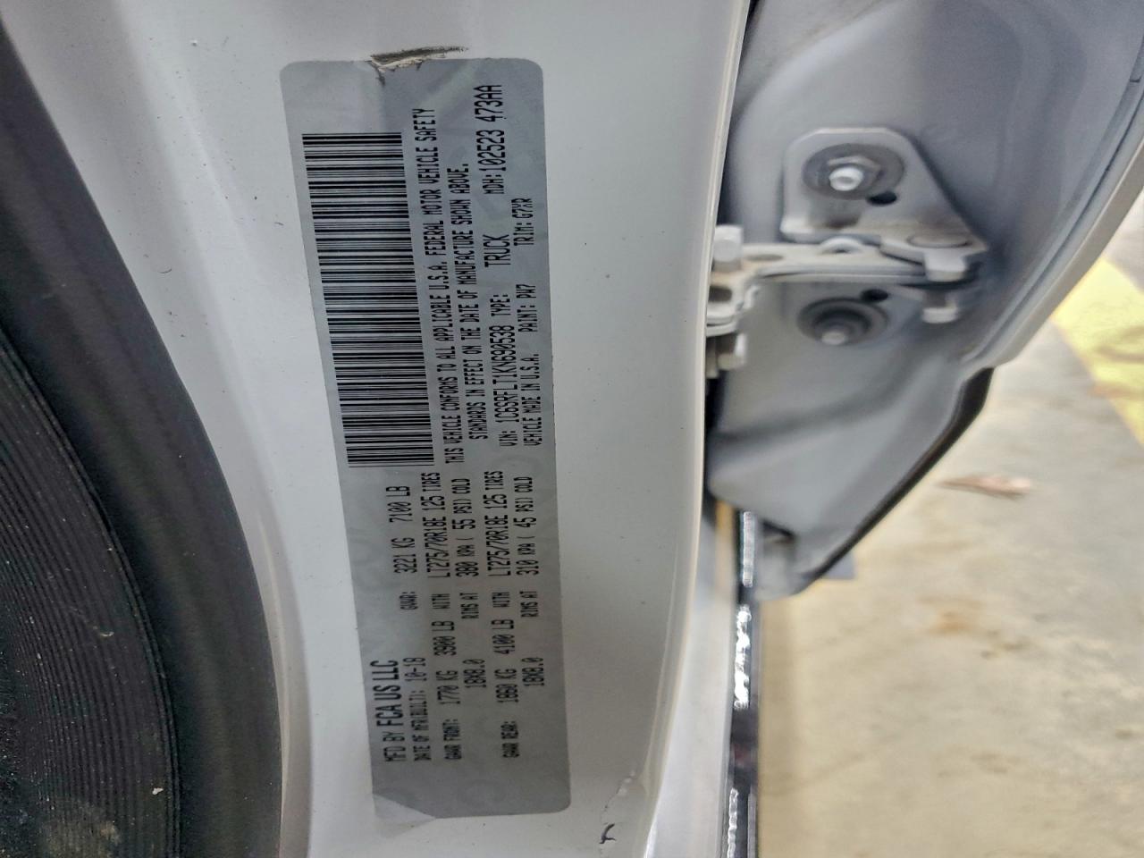 2019 Ram 1500 Rebel VIN: 1C6SRFLT1KN690538 Lot: 95078815