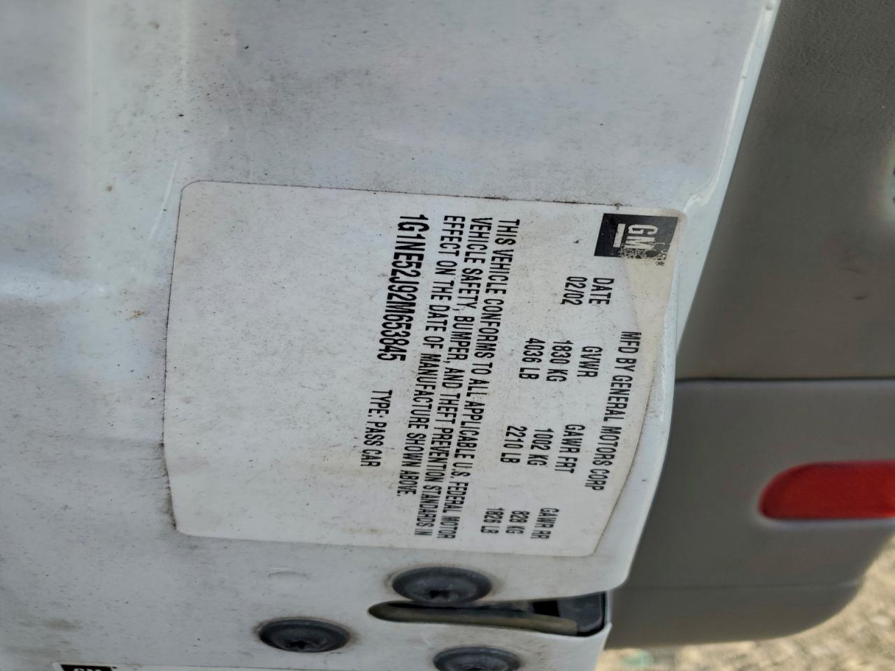 2002 Chevrolet Malibu Ls VIN: 1G1NE52J92M653845 Lot: 94795665