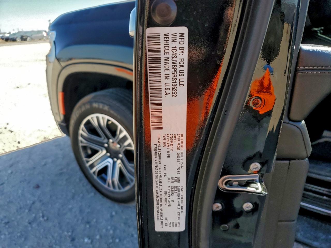 2024 Jeep Wagoneer Series Ii VIN: 1C4SJVBP5RS136252 Lot: 94909065