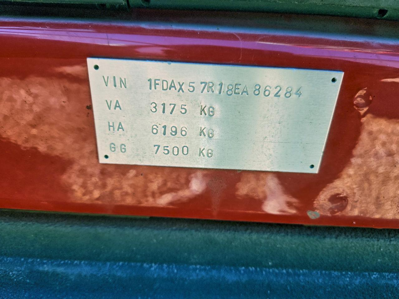 2008 Ford F550 Super Duty VIN: 1FDAX57R18EA86284 Lot: 96790685