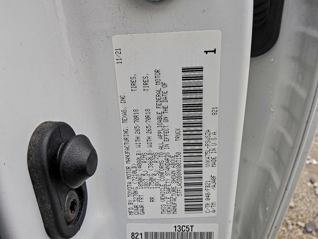 2022 Toyota Tundra Crewmax Sr VIN: 5TFLA5DB8NX003150 Lot: 94377175