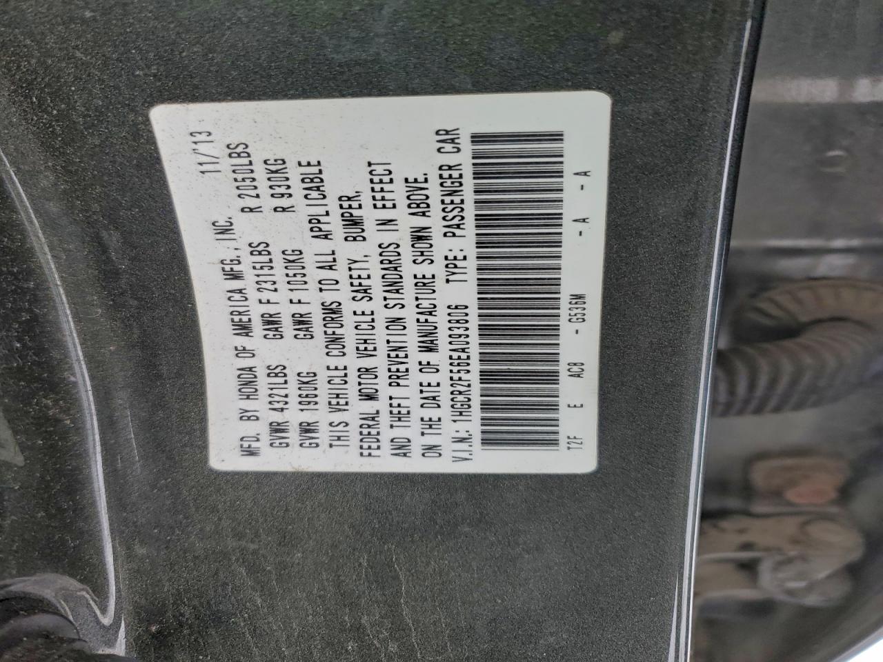 2014 Honda Accord Sport VIN: 1HGCR2F56EA093806 Lot: 94879185