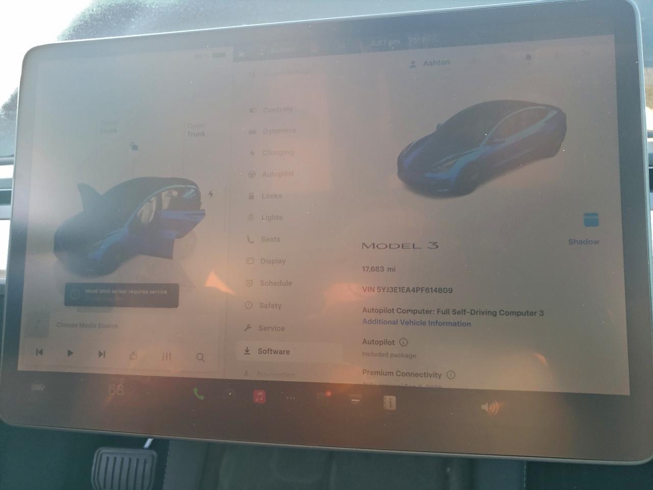 2023 Tesla Model 3 VIN: 5YJ3E1EA4PF614809 Lot: 94809695