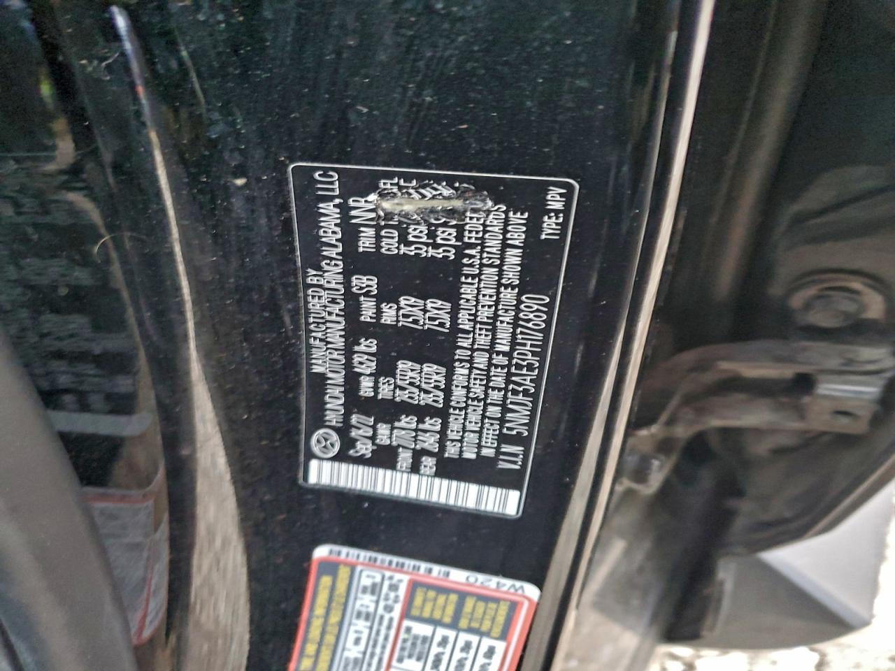 2023 Hyundai Tucson Sel VIN: 5NMJF3AE3PH176890 Lot: 96072365