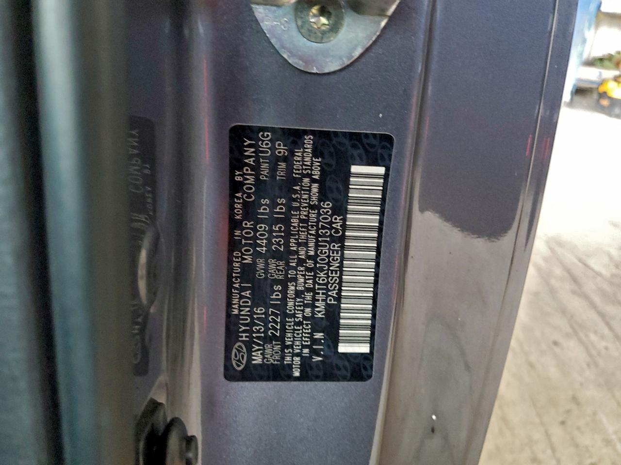 2016 Hyundai Genesis Coupe 3.8L VIN: KMHHT6KJ0GU137036 Lot: 96353795