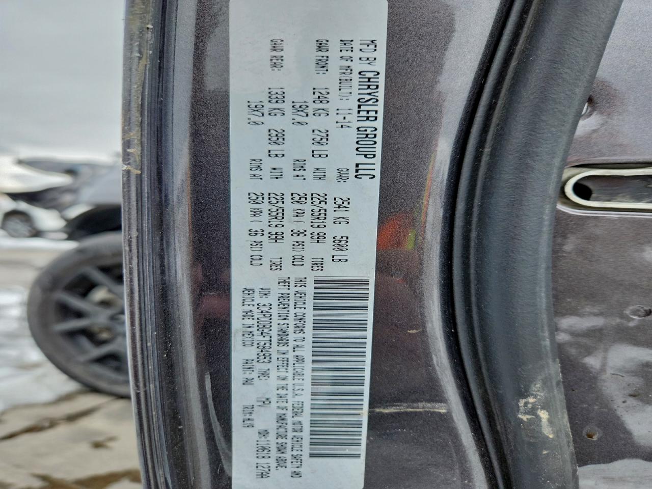 2015 Dodge Journey Sxt VIN: 3C4PDDBG4FT584953 Lot: 95702055