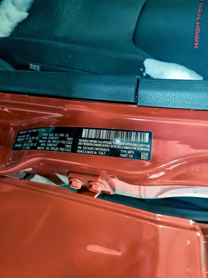 2019 Jeep Renegade Trailhawk VIN: ZACNJBC18KPK69974 Lot: 94231255