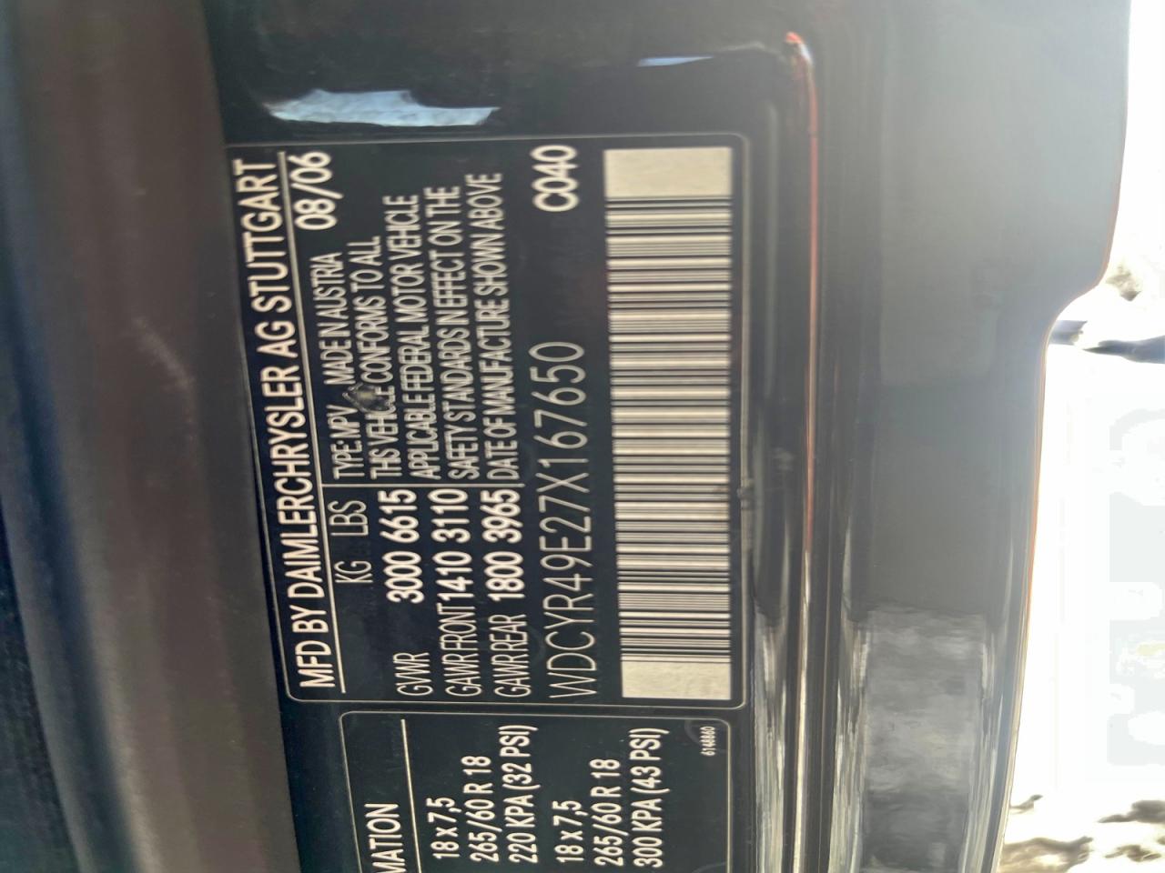 Фото: WDCYR49E27X167650