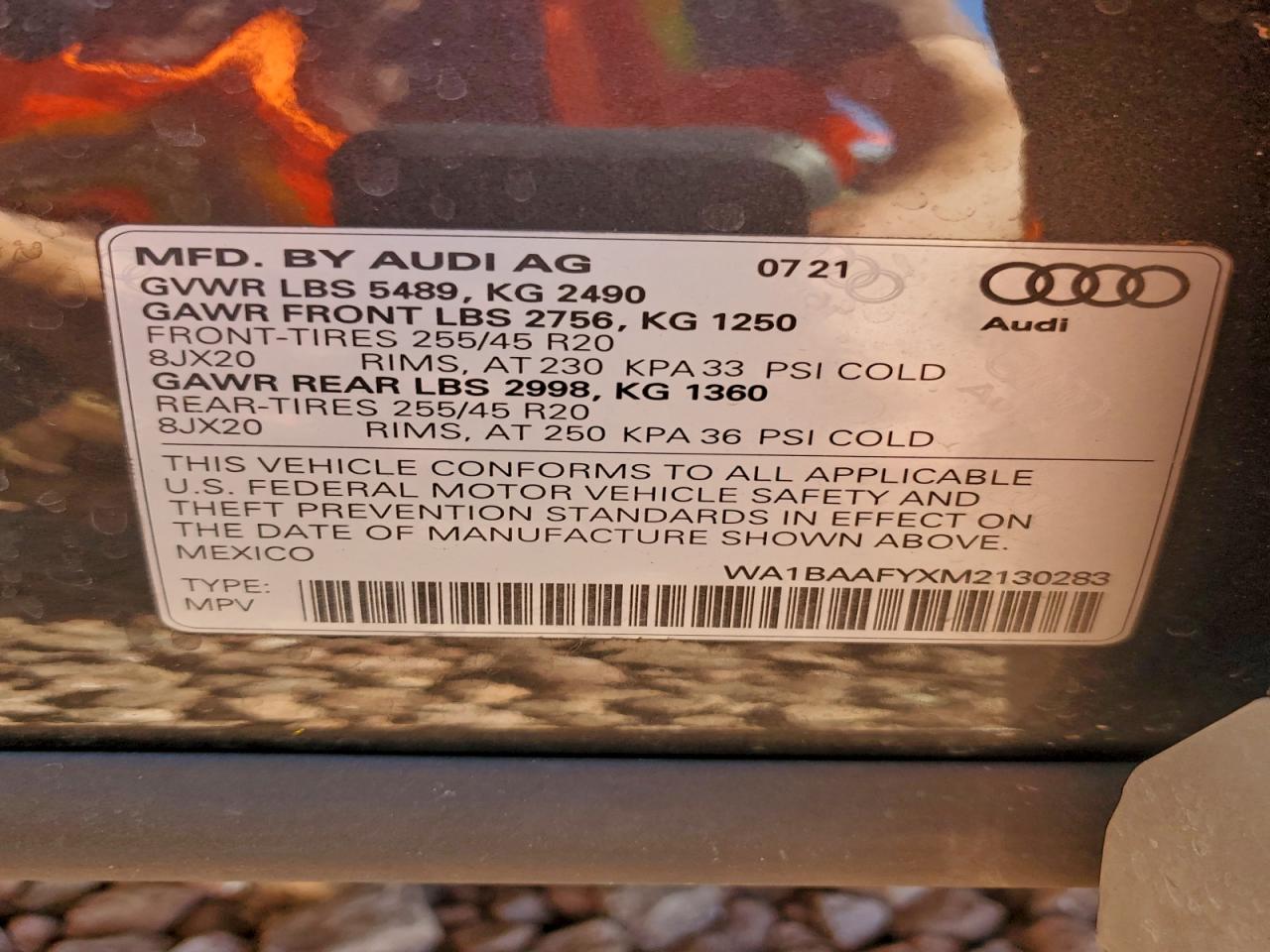 2021 Audi Q5 Premium Plus VIN: WA1BAAFYXM2130283 Lot: 94369145