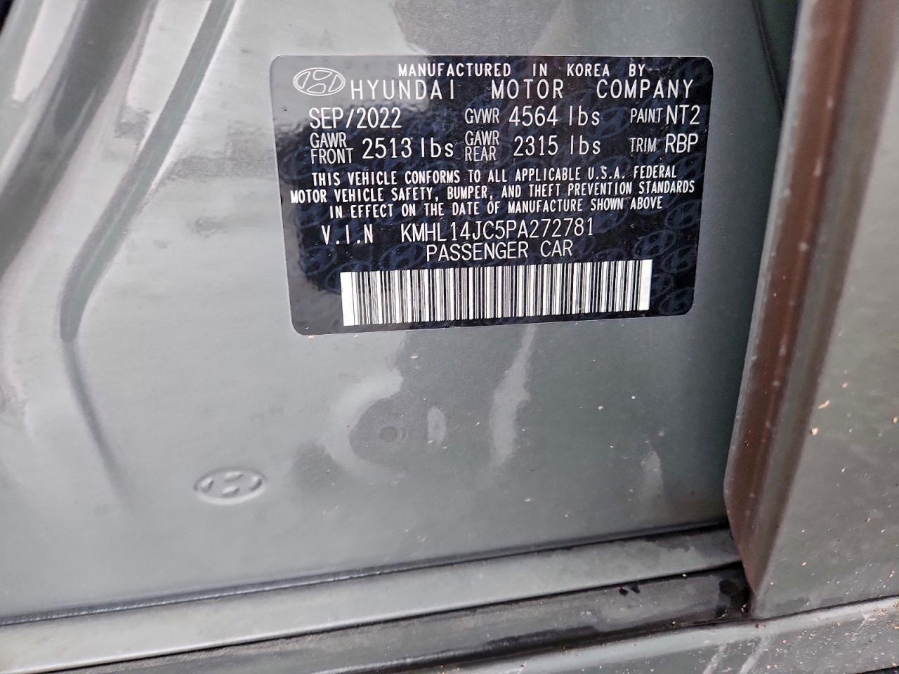 2023 Hyundai Sonata N Line VIN: KMHL14JC5PA272781 Lot: 97411295