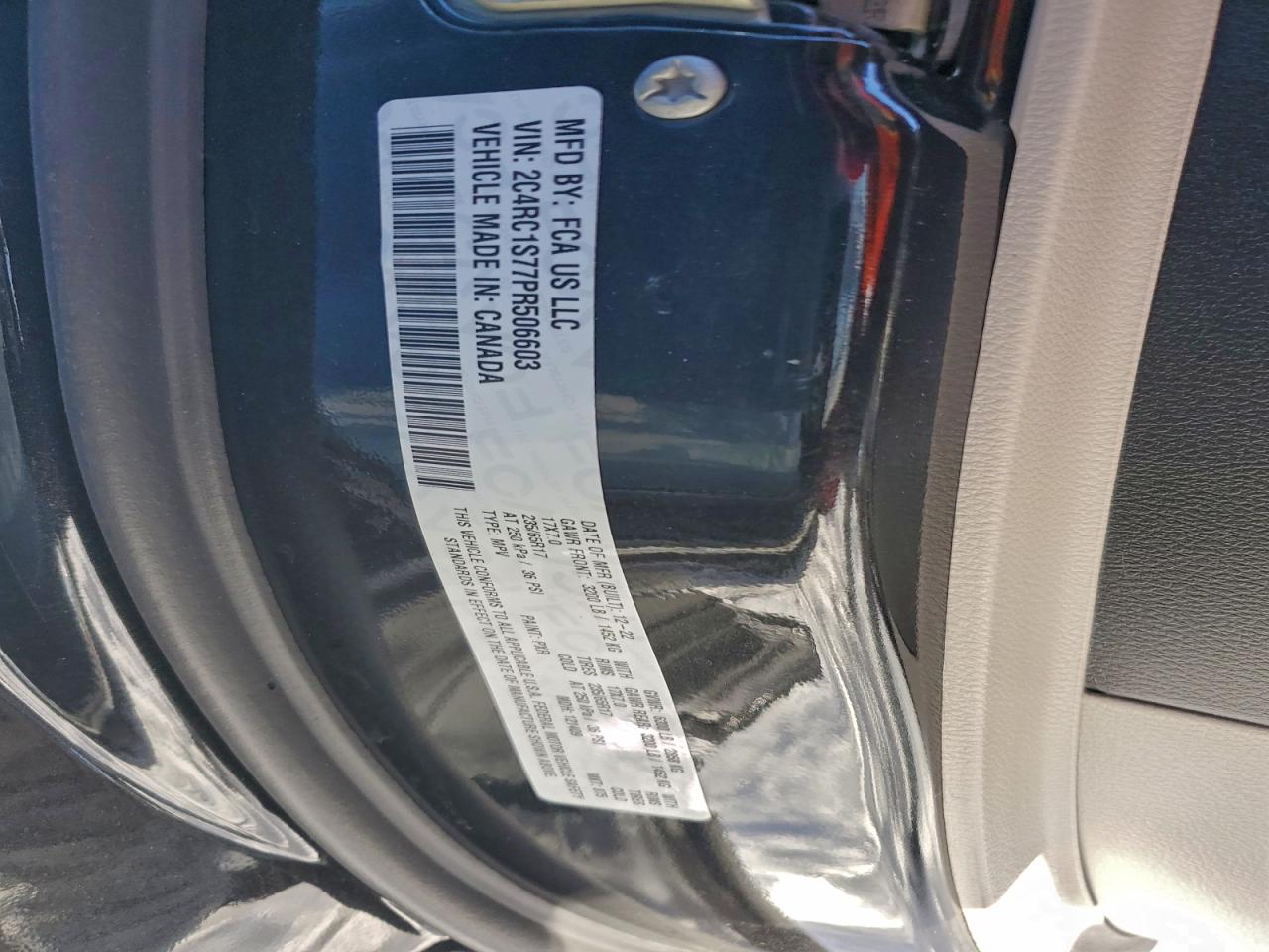 2023 Chrysler Pacifica Hybrid Limited VIN: 2C4RC1S77PR506603 Lot: 96277425