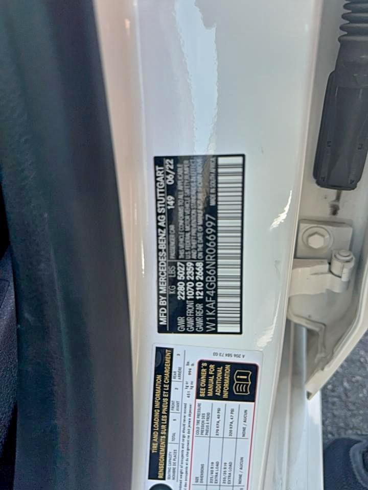 2022 Mercedes-Benz C 300 VIN: W1KAF4GB6NR066997 Lot: 80751485