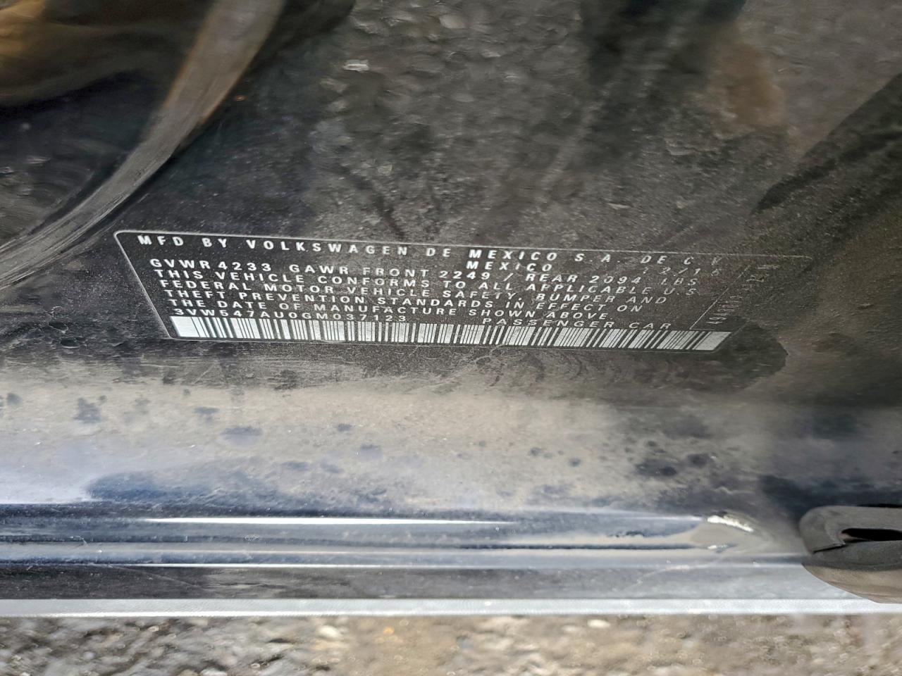 2016 Volkswagen Gti S/Se VIN: 3VW547AU0GM037123 Lot: 95292975