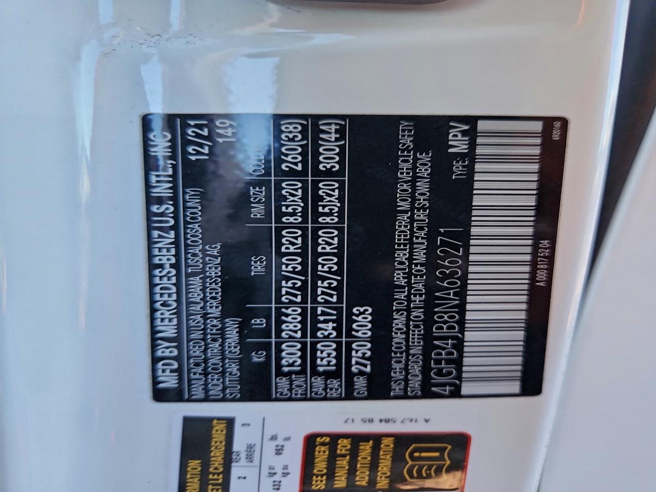 2022 Mercedes-Benz Gle 350 VIN: 4JGFB4JB8NA636271 Lot: 95177505