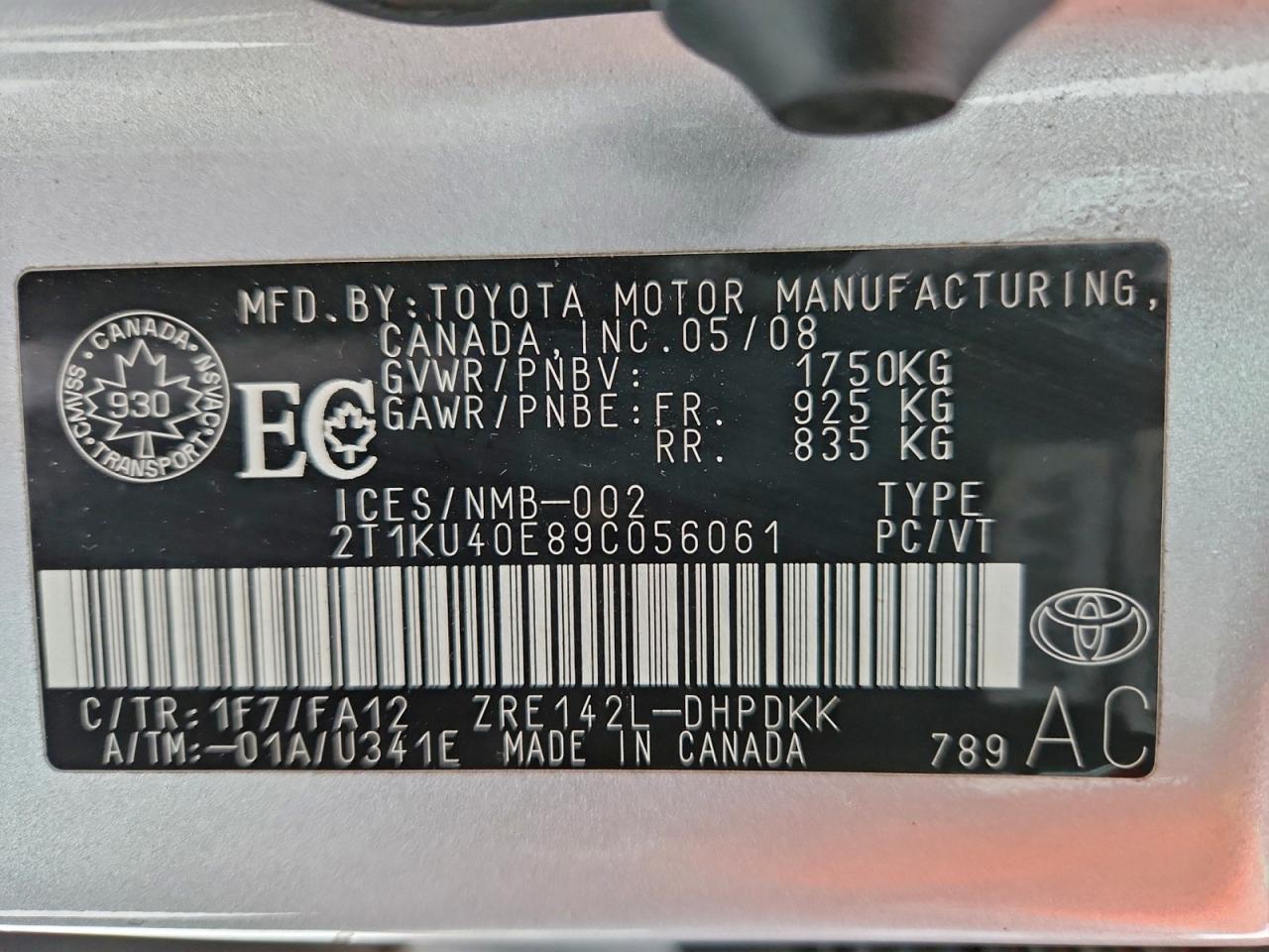 2009 Toyota Corolla Matrix VIN: 2T1KU40E89C056061 Lot: 94827085