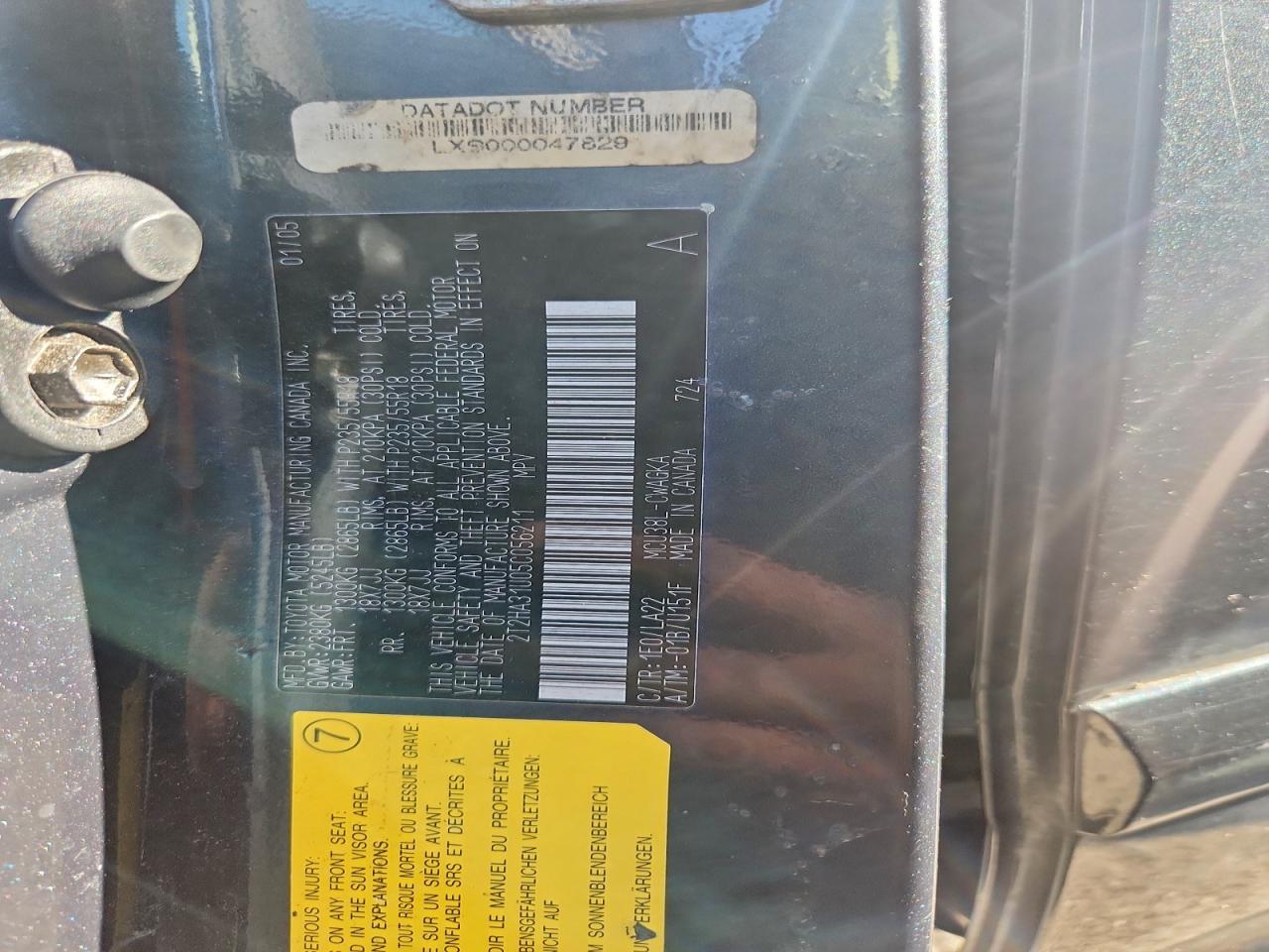 2005 Lexus Rx 330 VIN: 2T2HA31U05C056211 Lot: 95479455