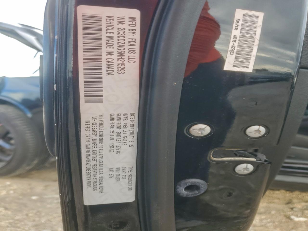 2022 Dodge Challenger Sxt VIN: 2C3CDZAG6NH215293 Lot: 95313395