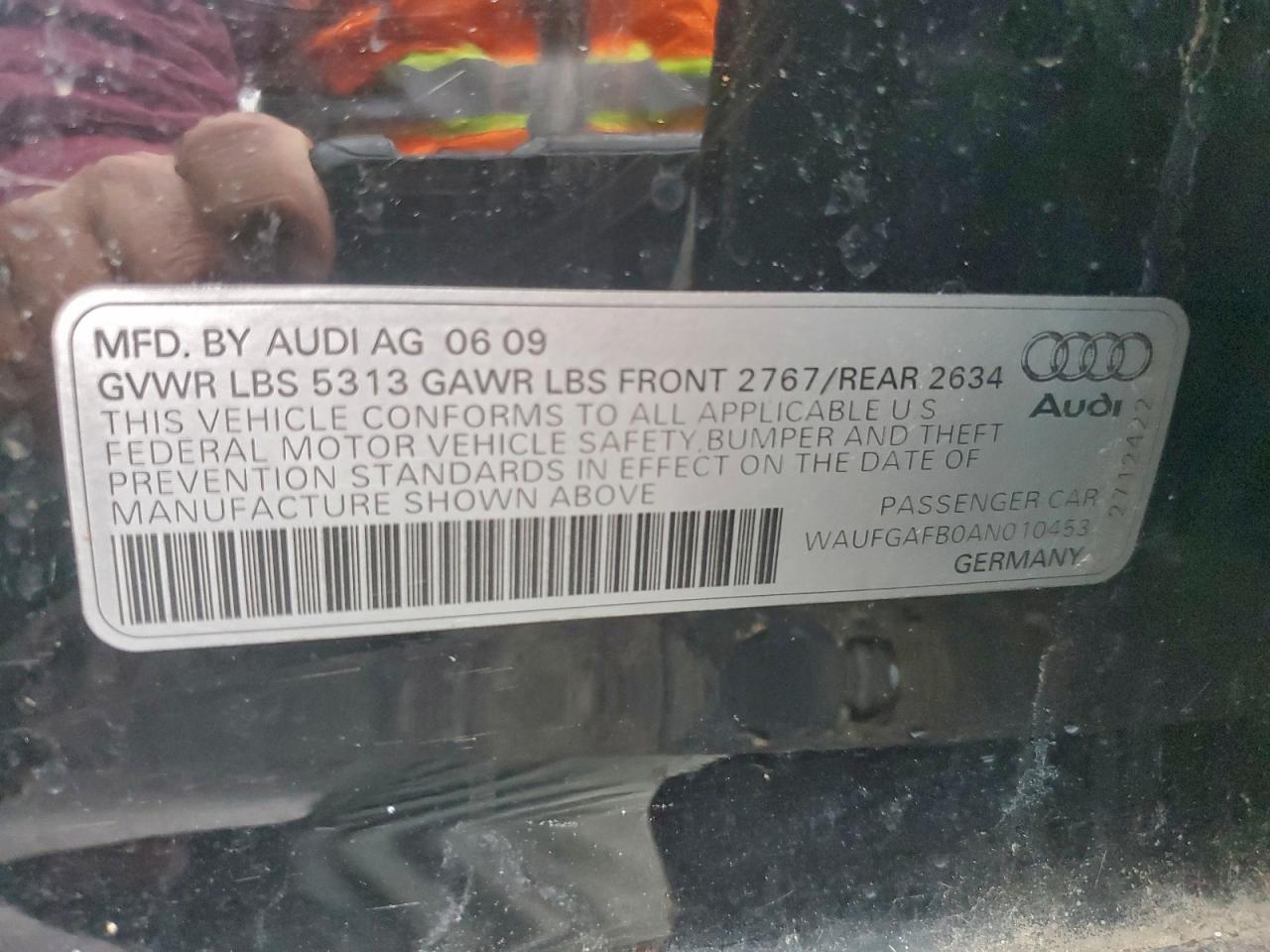 Фото: WAUFGAFB0AN010453