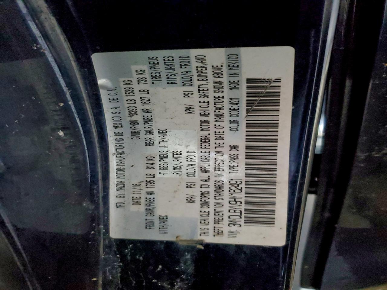 2017 Toyota Yaris Ia VIN: 3MYDLBYV9HY162491 Lot: 94496985