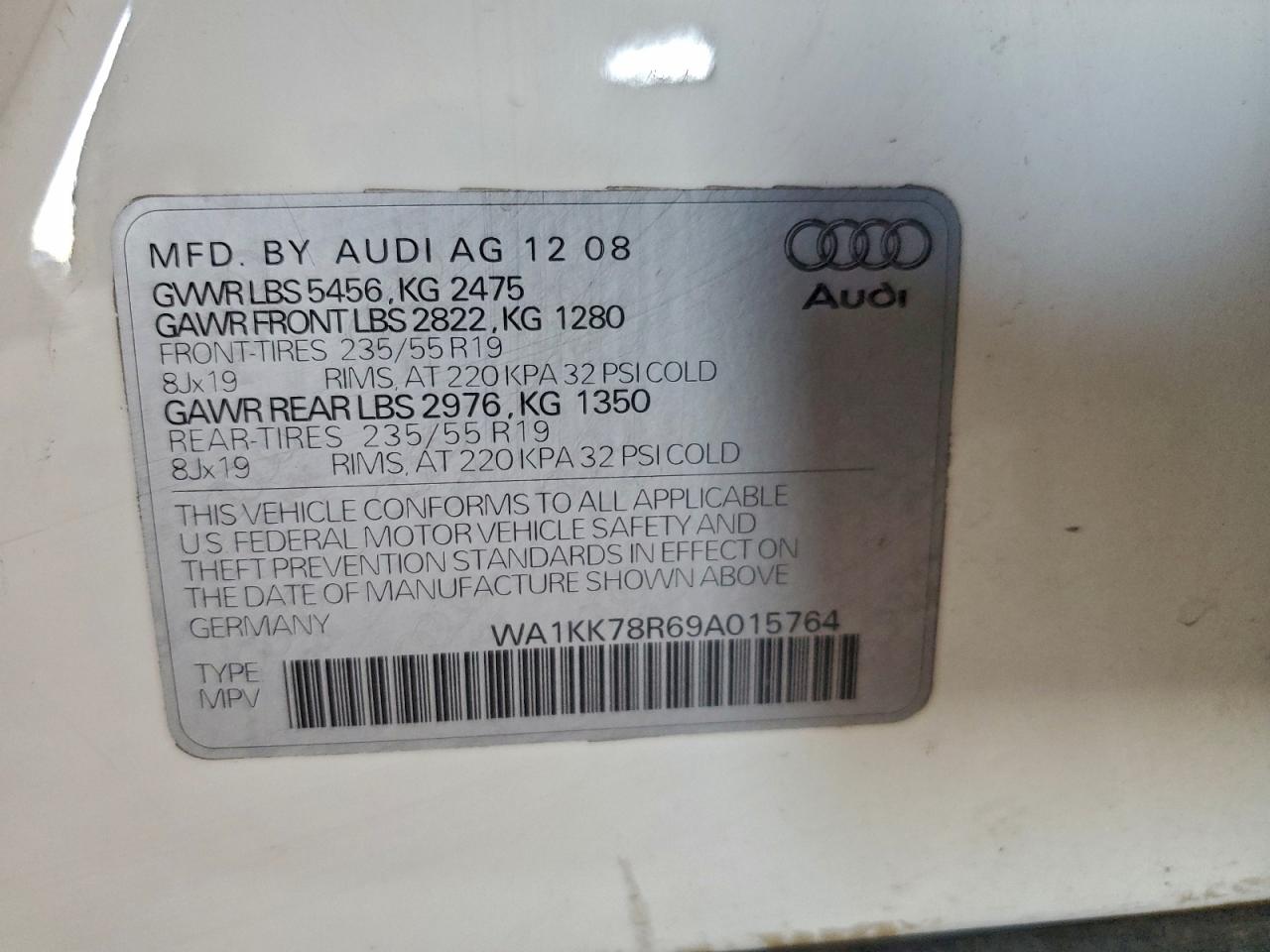 Фото: WA1KK78R69A015764