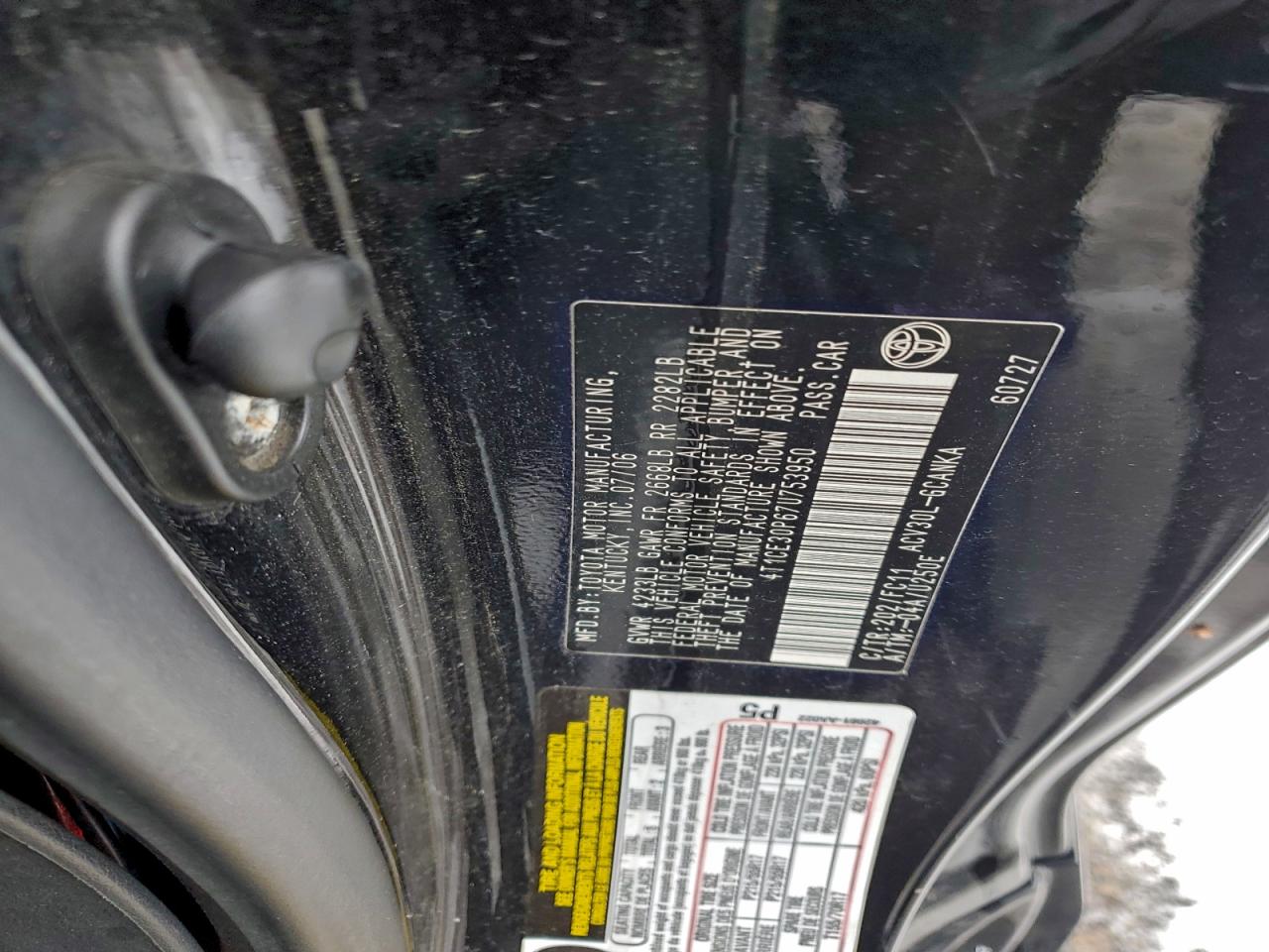 2007 Toyota Camry Solara Se VIN: 4T1CE30P67U753950 Lot: 94255935