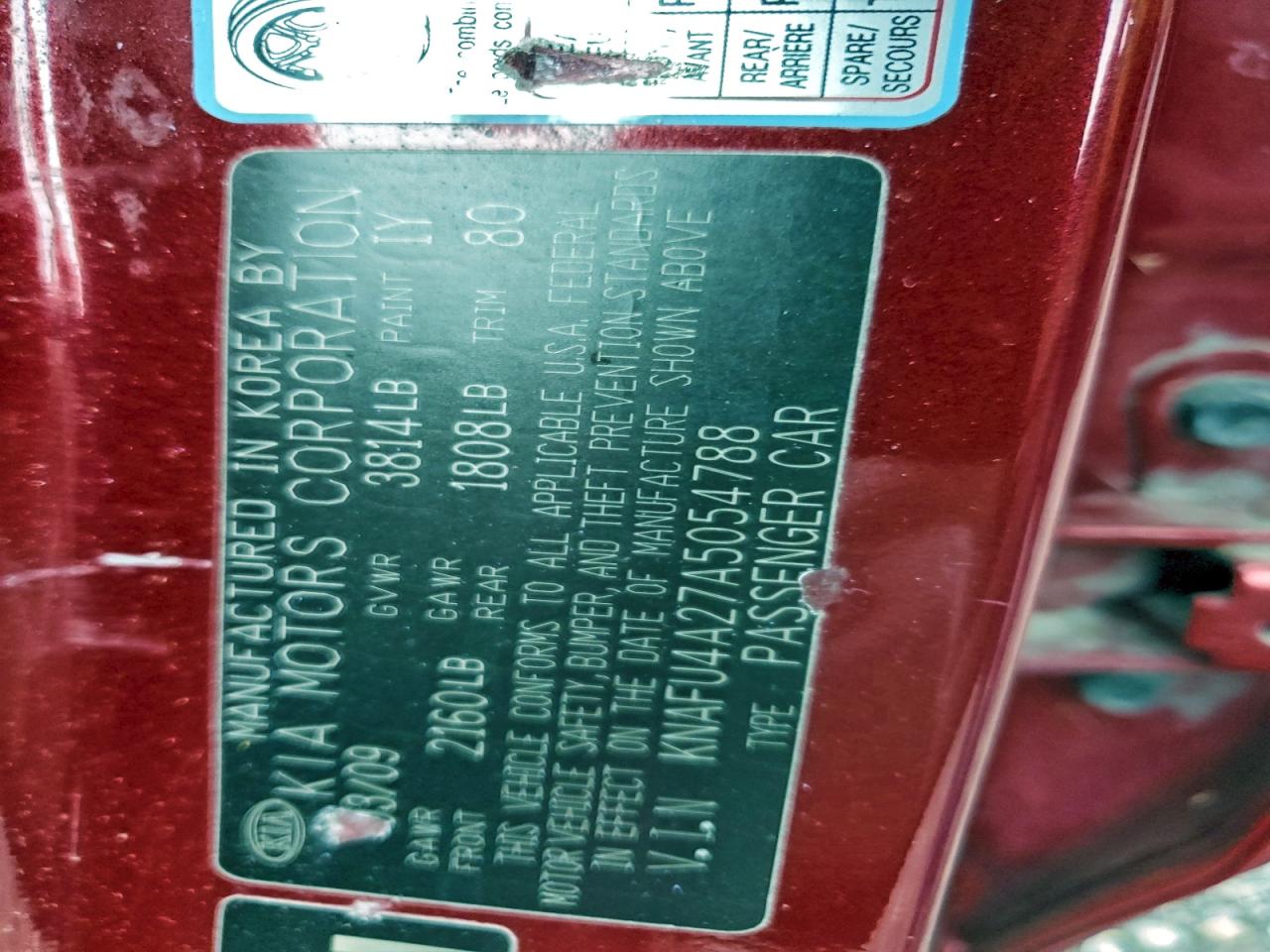 2010 Kia Forte Ex VIN: KNAFU4A27A5054788 Lot: 95475155