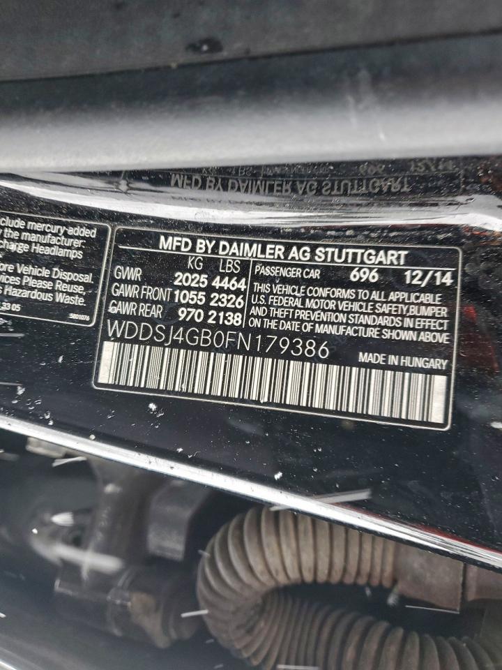 2015 Mercedes-Benz Cla 250 4Matic VIN: WDDSJ4GB0FN179386 Lot: 95112305