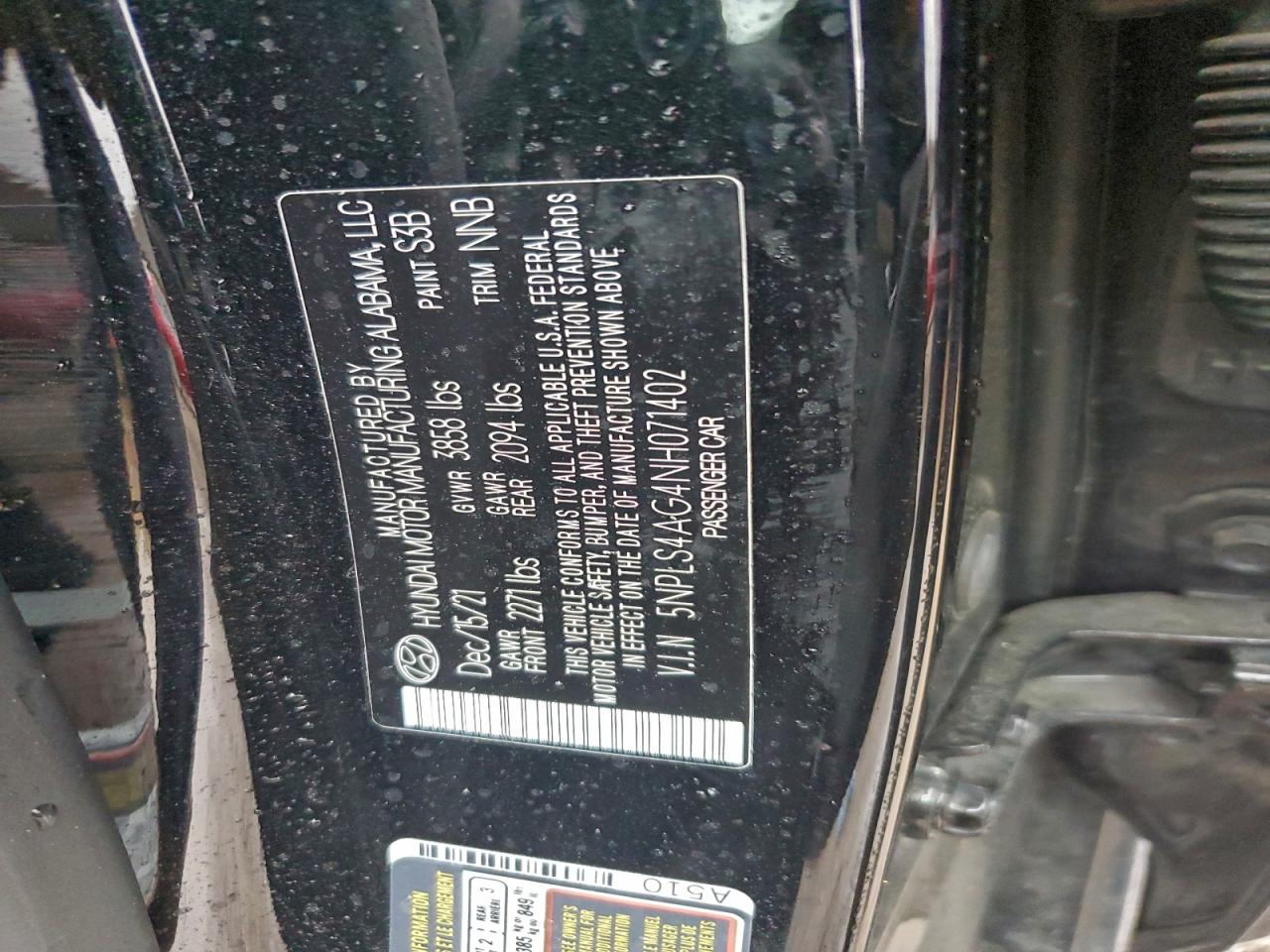 2022 Hyundai Elantra Sel VIN: 5NPLS4AG4NH071402 Lot: 94989285