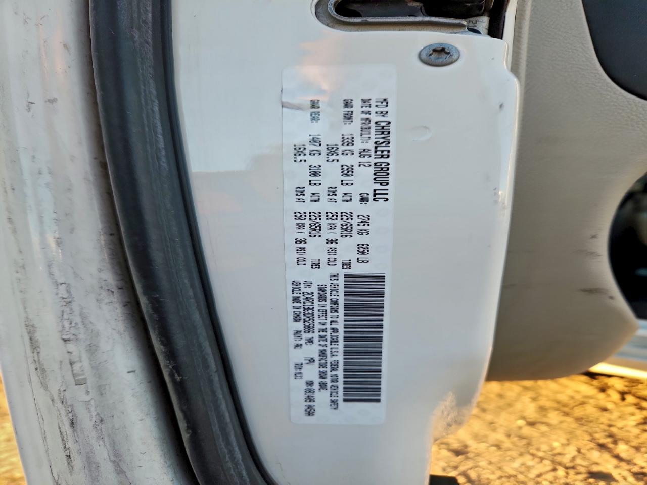 2013 Chrysler Town & Country Touring VIN: 2C4RC1BG3DR525886 Lot: 95324435