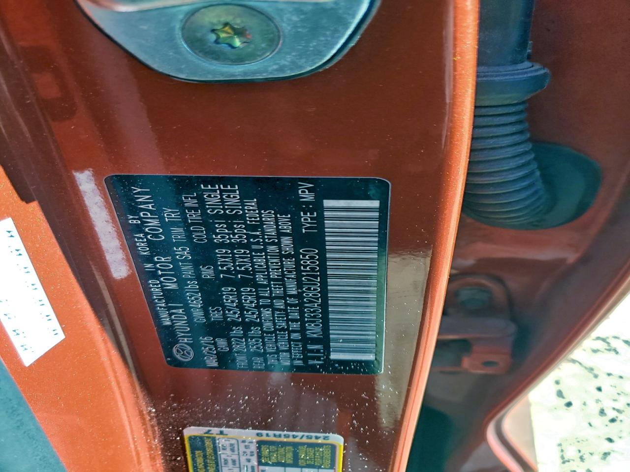 2016 Hyundai Tucson Limited VIN: KM8J33A28GU215850 Lot: 96711945