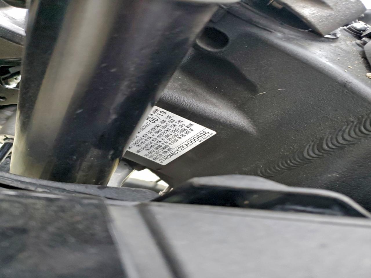 2019 Yamaha Mtn1000 C VIN: JYARN48Y2KA000696 Lot: 96293055