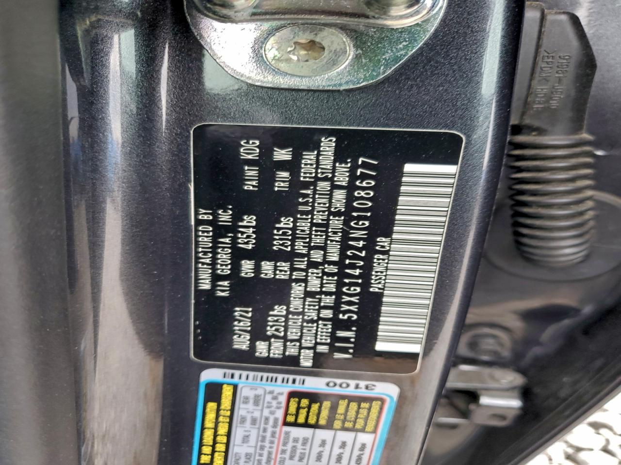 2022 Kia K5 Lxs VIN: 5XXG14J24NG108677 Lot: 94530445