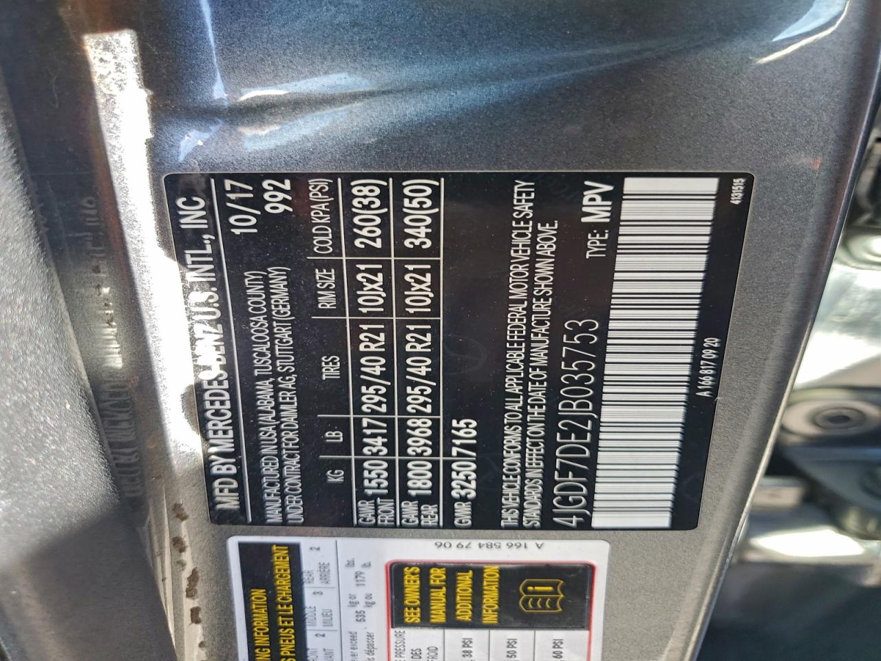 Фото: 4JGDF7DE2JB035753