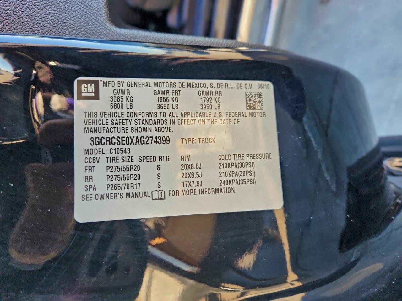 2010 Chevrolet Silverado C1500 Lt VIN: 3GCRCSE0XAG274399 Lot: 96227465