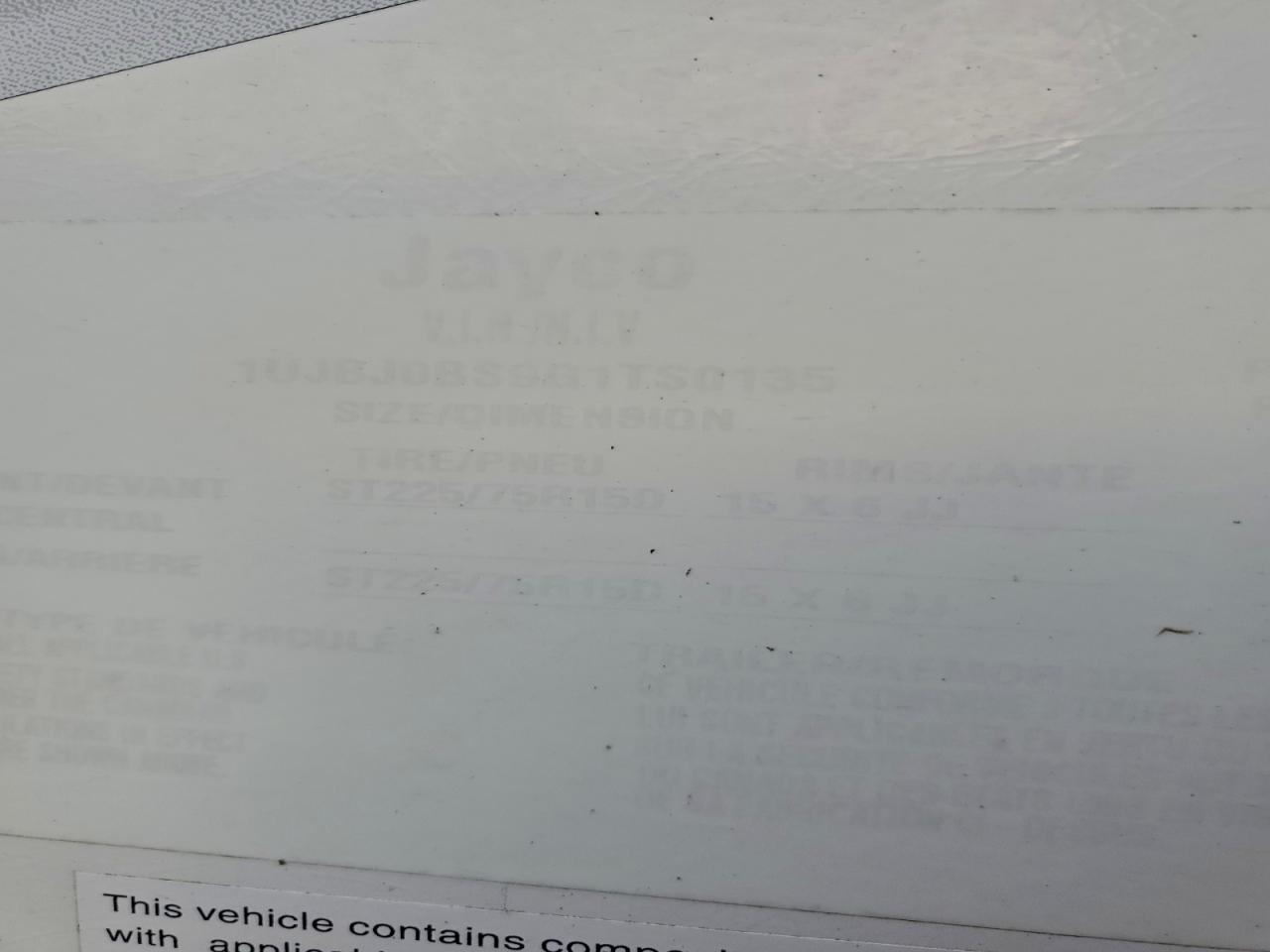 2016 Jayco Jay Flight VIN: 1UJBJ0BS9G1TS0135 Lot: 95176225