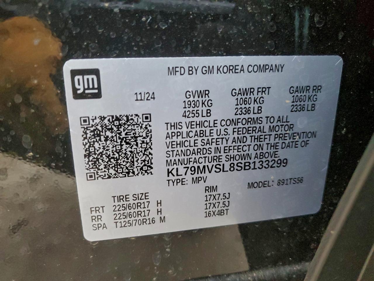 2025 Chevrolet Trailblazer Activ VIN: KL79MVSL8SB133299 Lot: 94970115