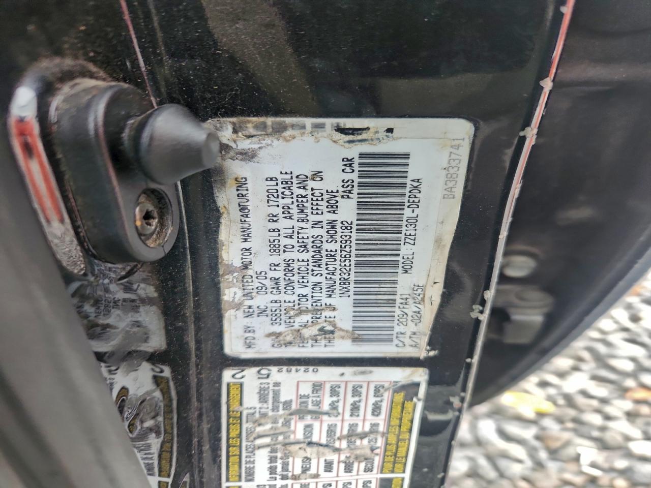 2006 Toyota Corolla Ce VIN: 1NXBR32E56Z593182 Lot: 95199975