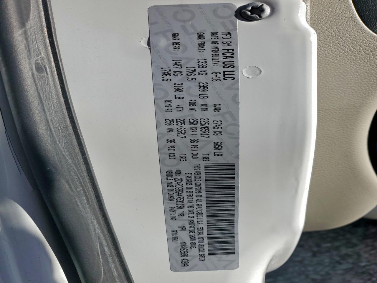 2019 Dodge Grand Caravan Se VIN: 2C4RDGBG4KR531130 Lot: 95534075