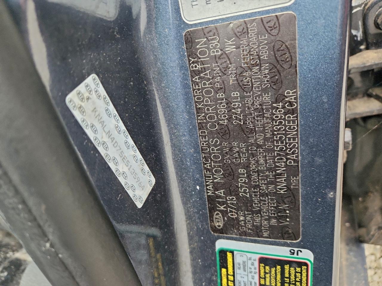 2014 Kia Cadenza Premium VIN: KNALN4D75E5135964 Lot: 94974565