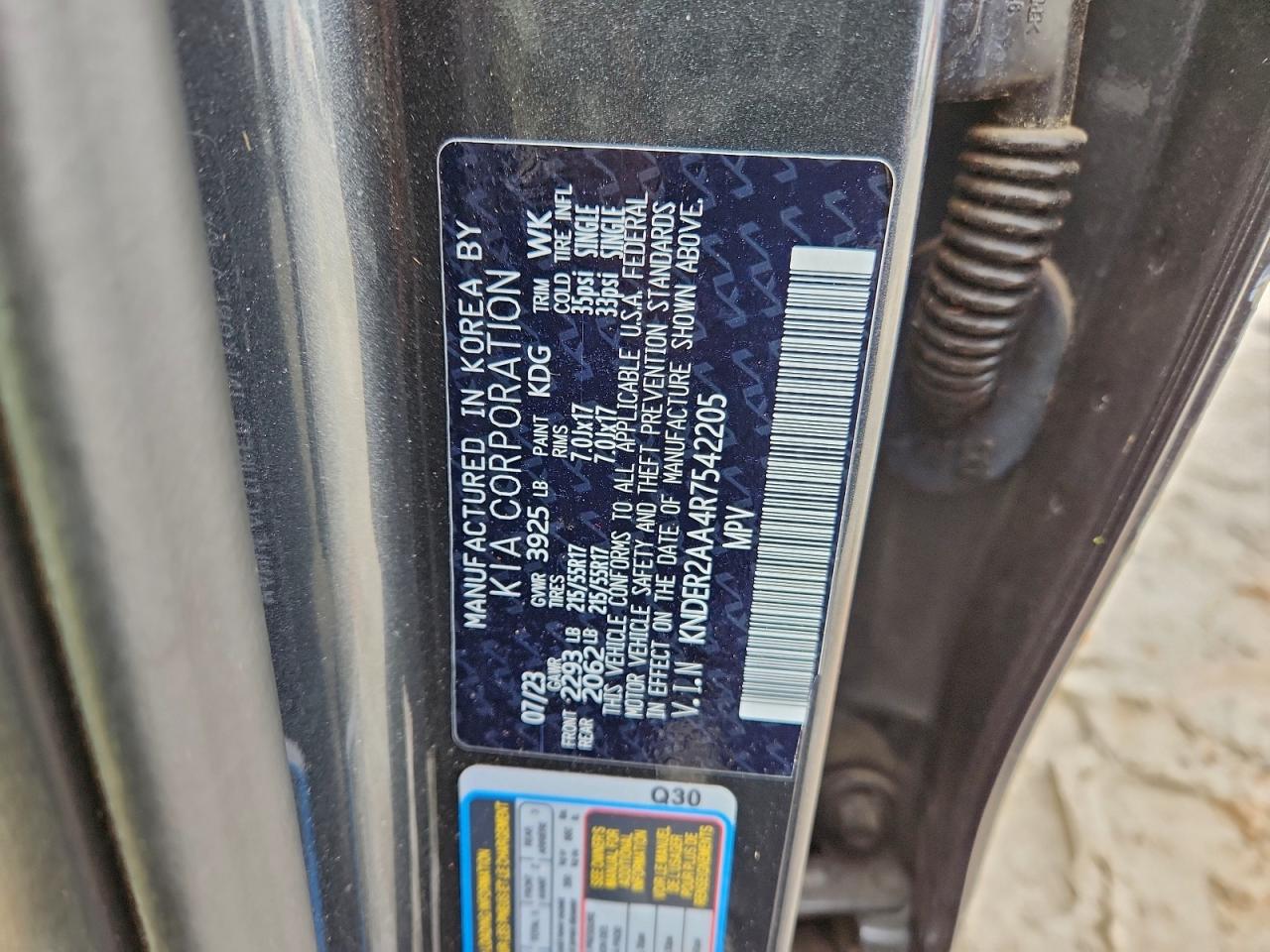 2024 Kia Seltos Ex VIN: KNDER2AA4R7542205 Lot: 94143605