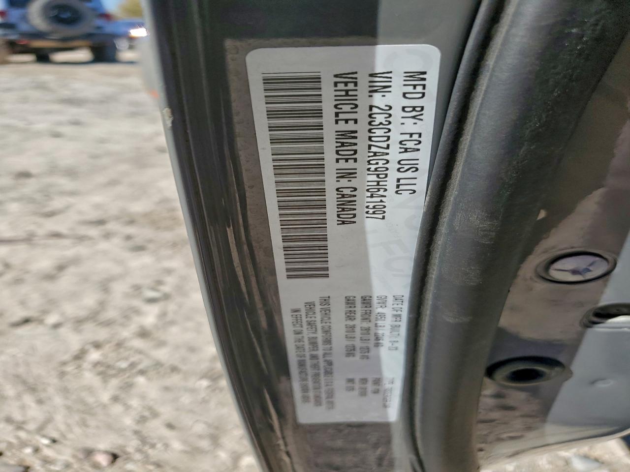 2023 Dodge Challenger Sxt VIN: 2C3CDZAG9PH641997 Lot: 96412785