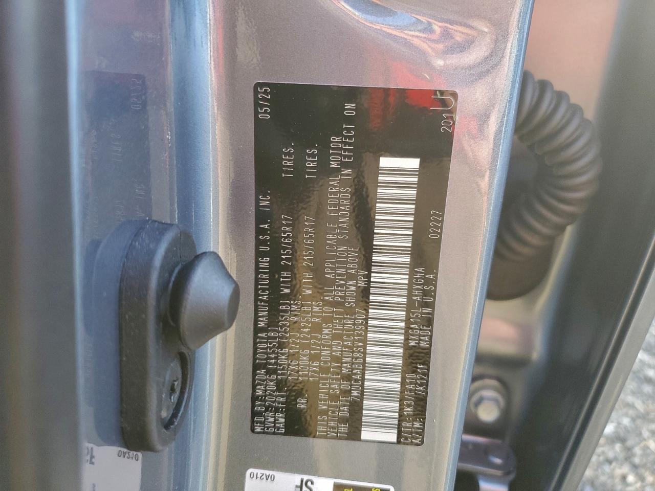 2025 Toyota Corolla Cross Le VIN: 7MUCAABG8SV139907 Lot: 96144375