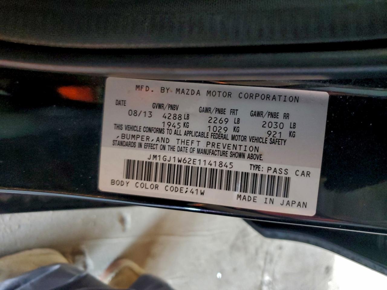 2014 Mazda 6 Grand Touring VIN: JM1GJ1W62E1141845 Lot: 94532245